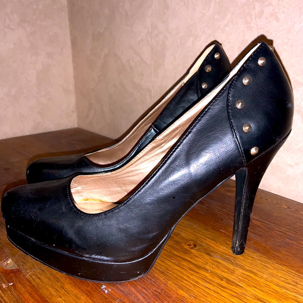 Studded Black Pumps